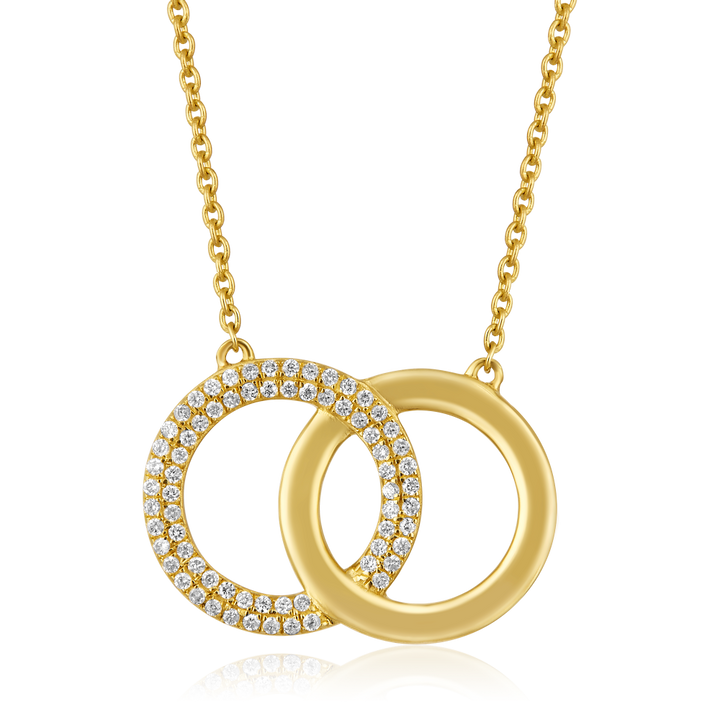 Interlocking Diamond Circle Necklace