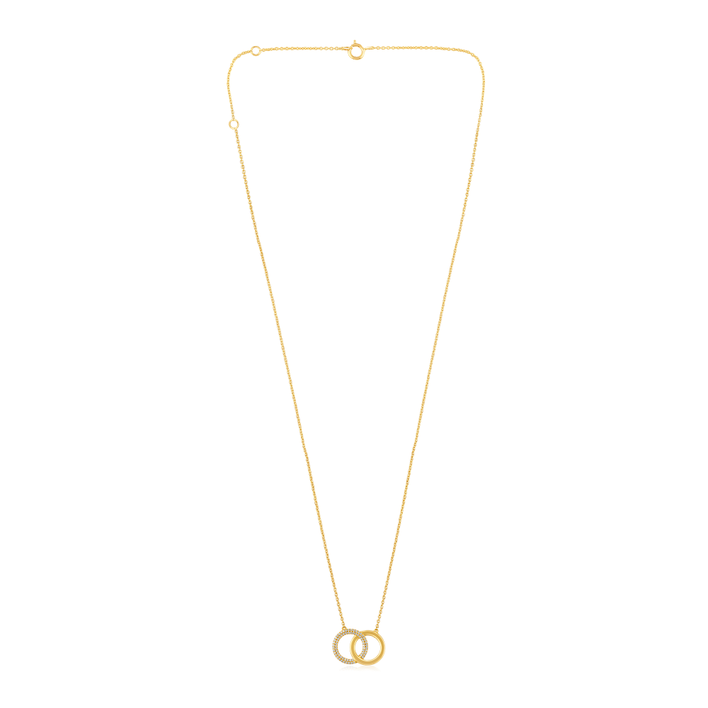 Interlocking Diamond Circle Necklace