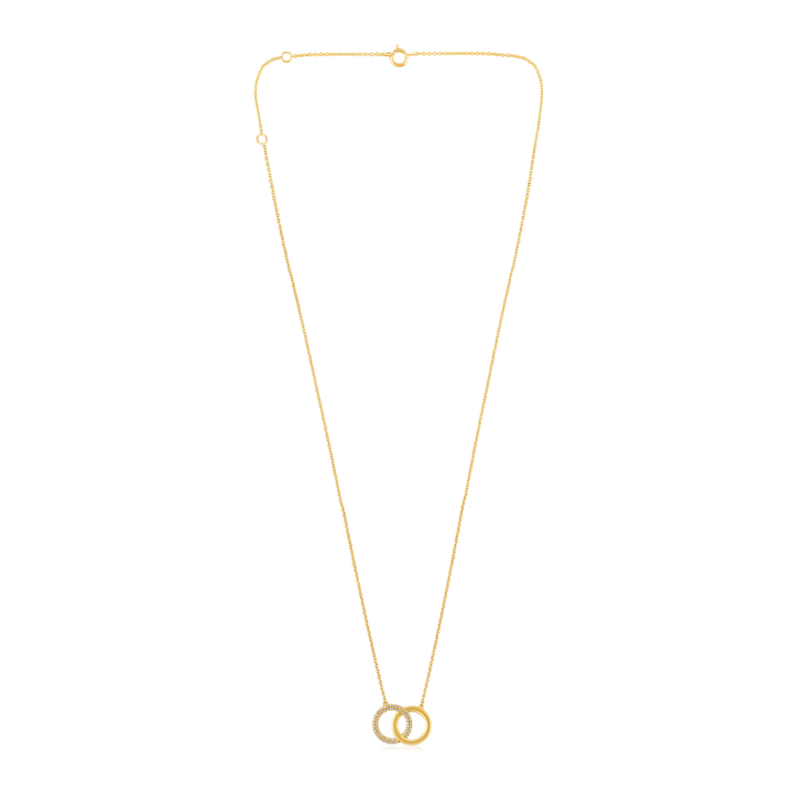 Interlocking Diamond Circle Necklace