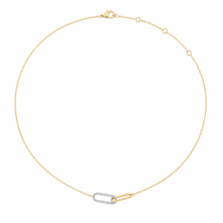 Interlocking Diamond Link Necklace