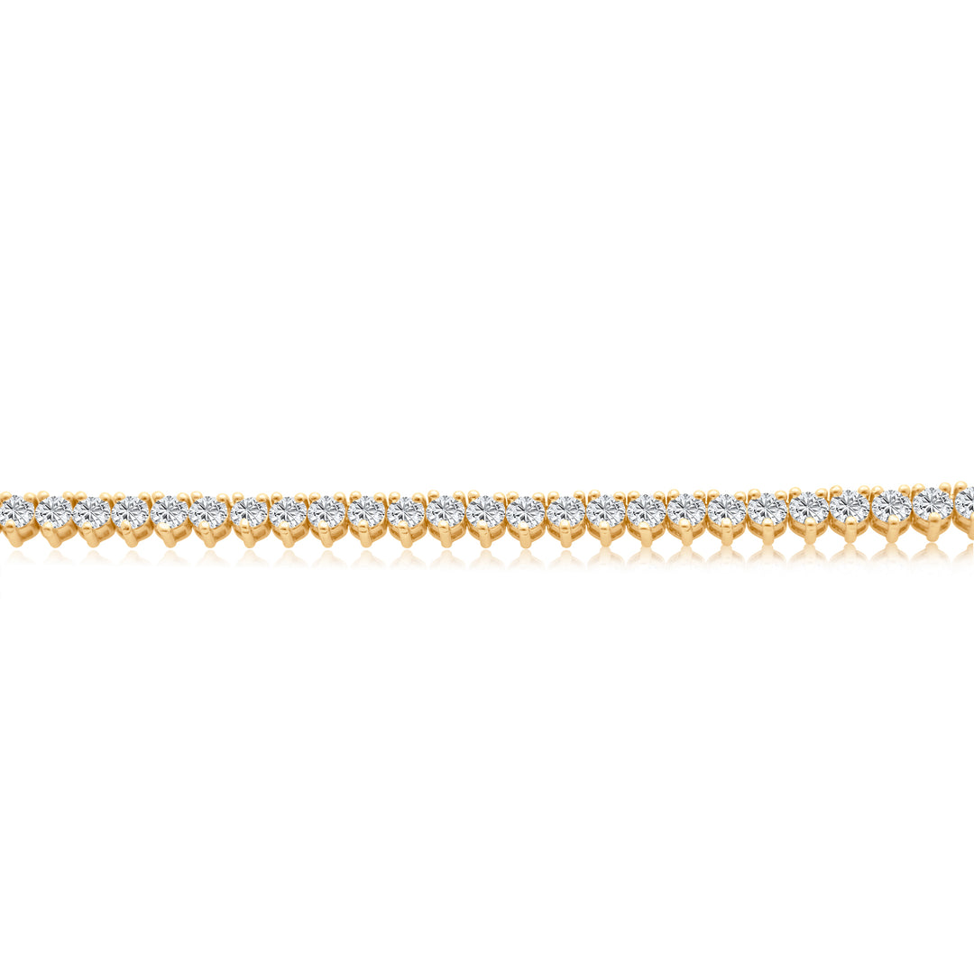 Three Prong Diamond Tennis Necklace
