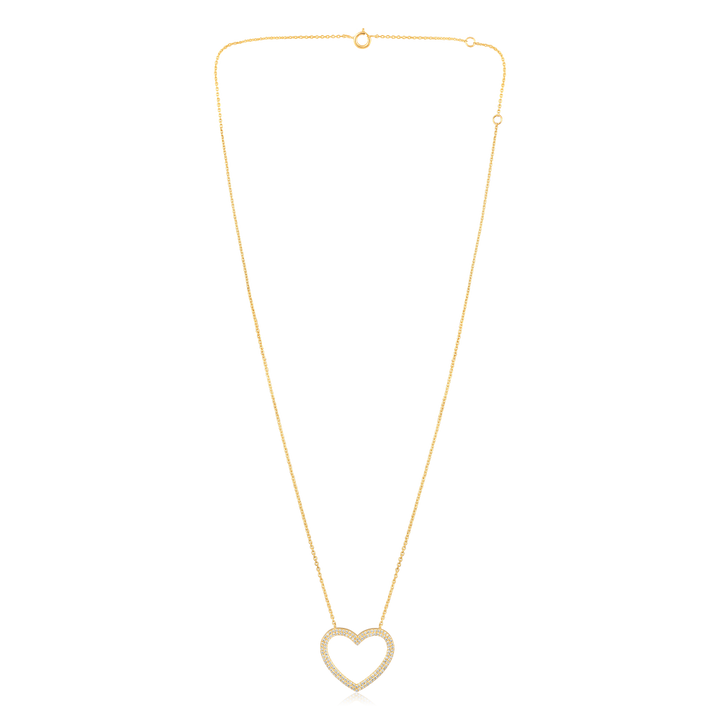 Open Diamond Heart Necklace