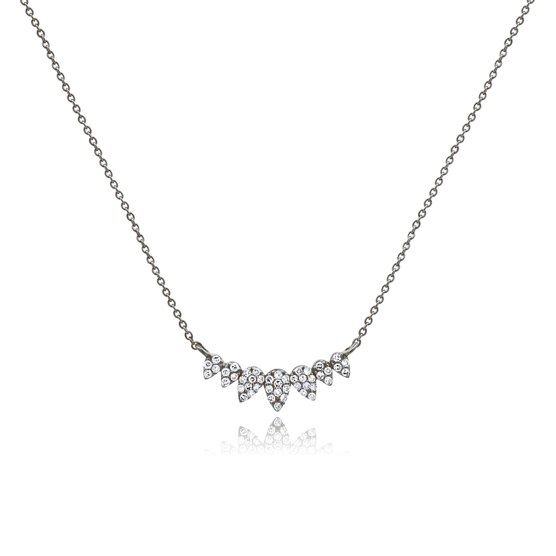 Diamond Pear Cluster Necklace