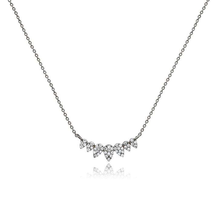 Diamond Pear Cluster Necklace