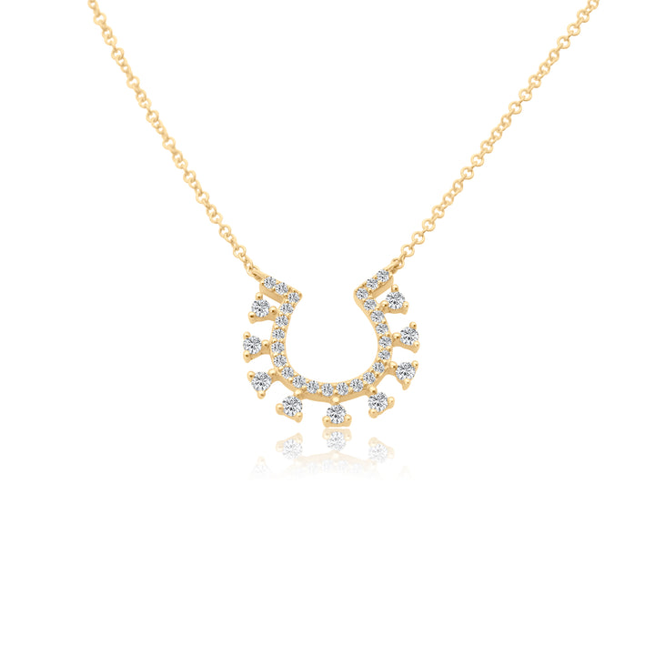 Diamond Studded Horseshoe Necklace