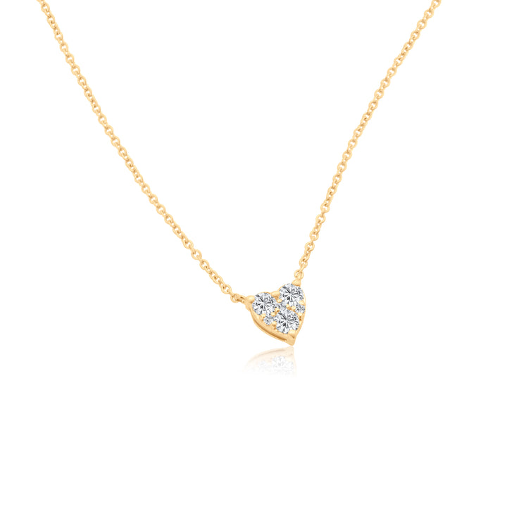 Trio Diamond Heart Necklace