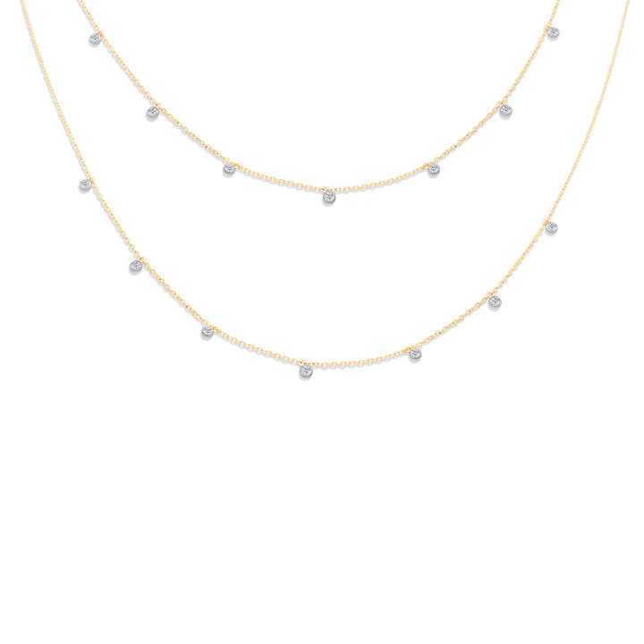Seven Diamond Confetti Necklace