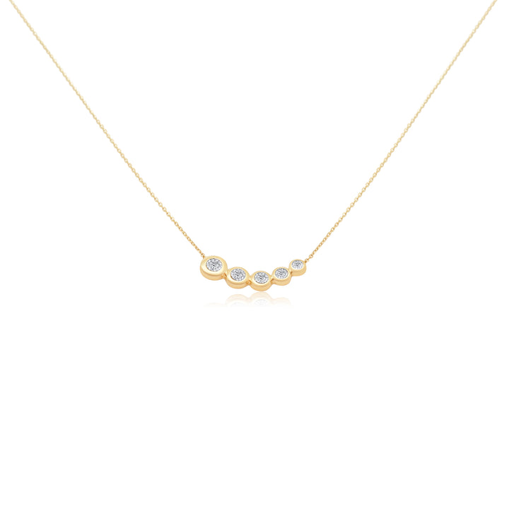 Five Diamond Comet Necklace