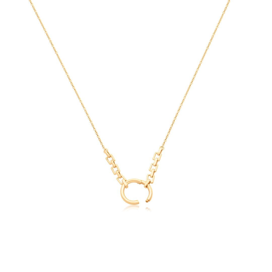 Gold Amulet Holder Necklace