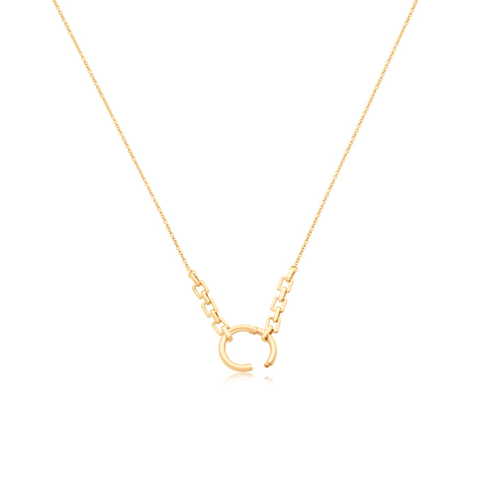 Gold Amulet Holder Necklace
