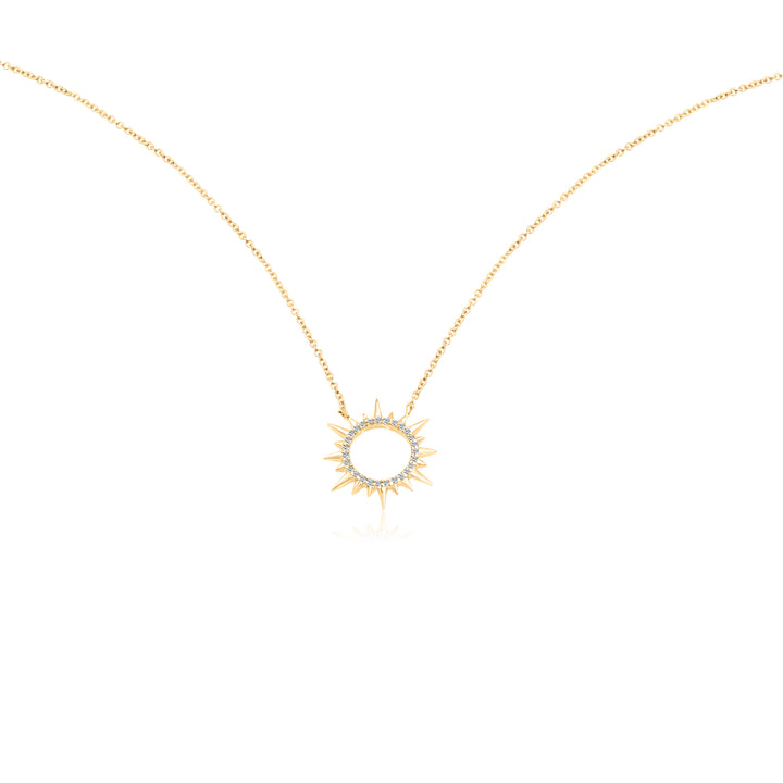 Open Diamond Starburst Necklace