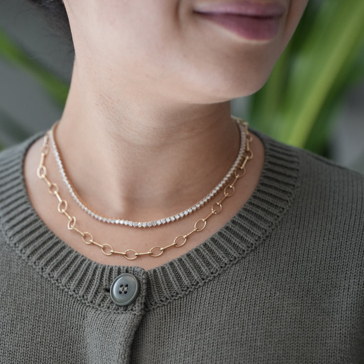 Oval Bit Chain Necklace