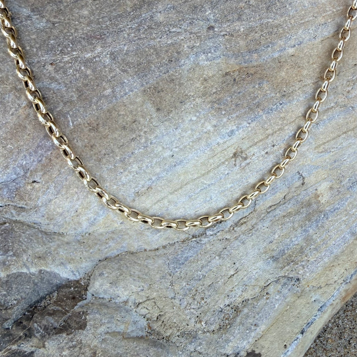 Oval Cable Chain Necklace with Optional Charm Connector