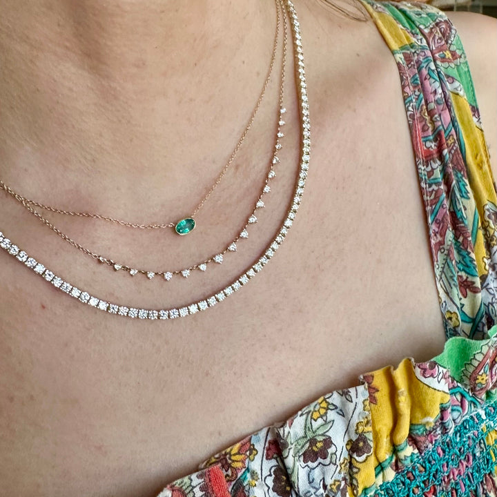 Oval Emerald Necklace