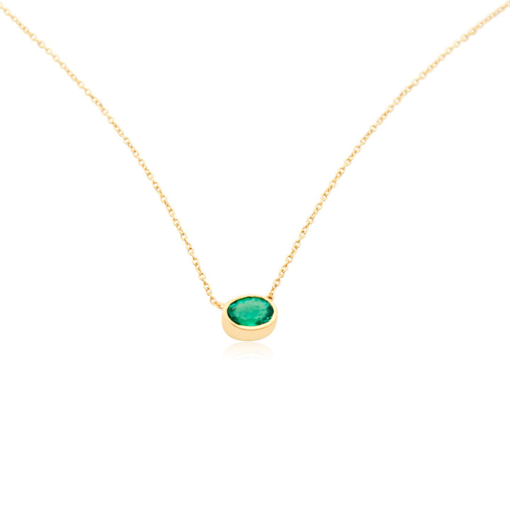 Oval Emerald Necklace