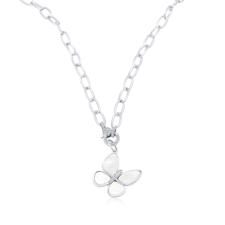 Oval Link Chain with Double-sided Diamond Clasp