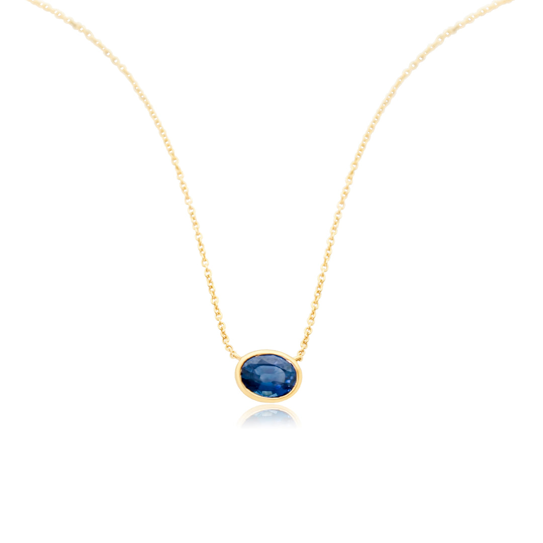 Oval Sapphire Necklace