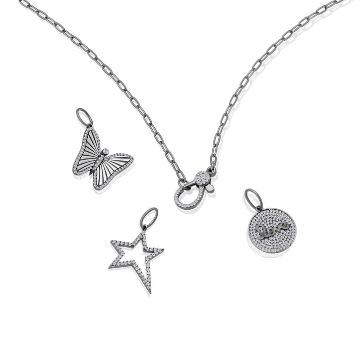 Paperclip Chain with Diamond Clasp