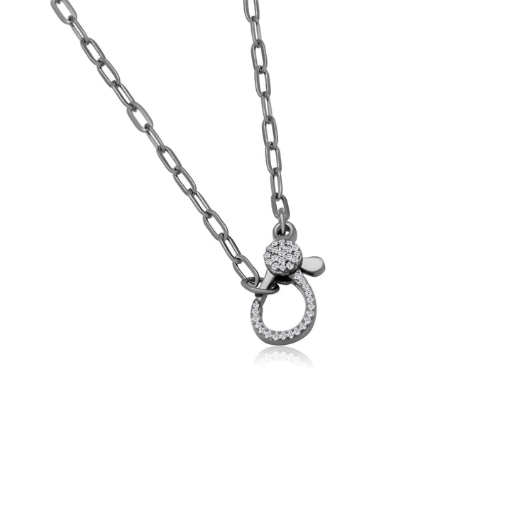 Paperclip Chain with Diamond Clasp