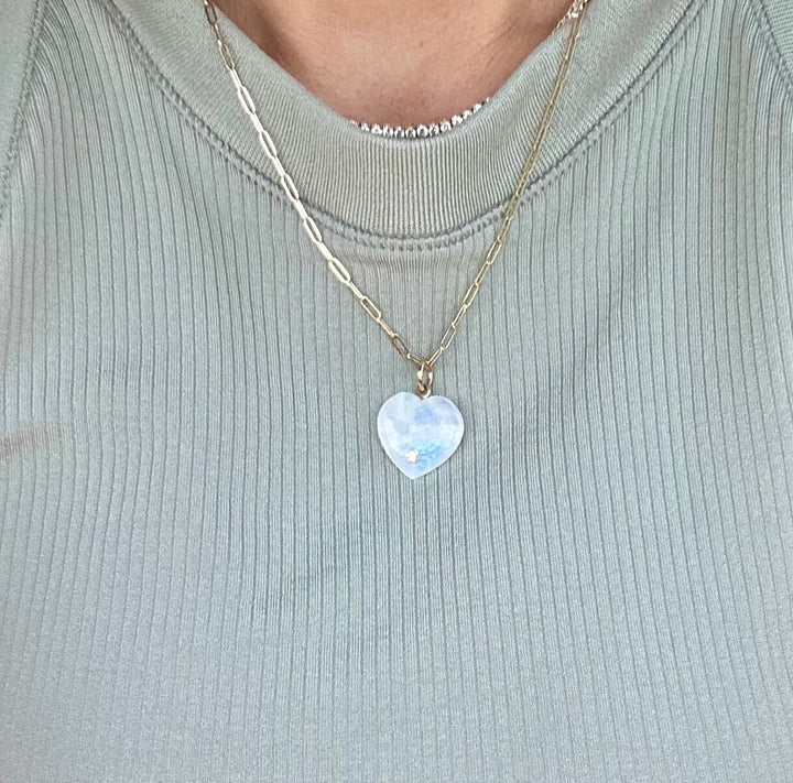 Gem Drop Heart Charms