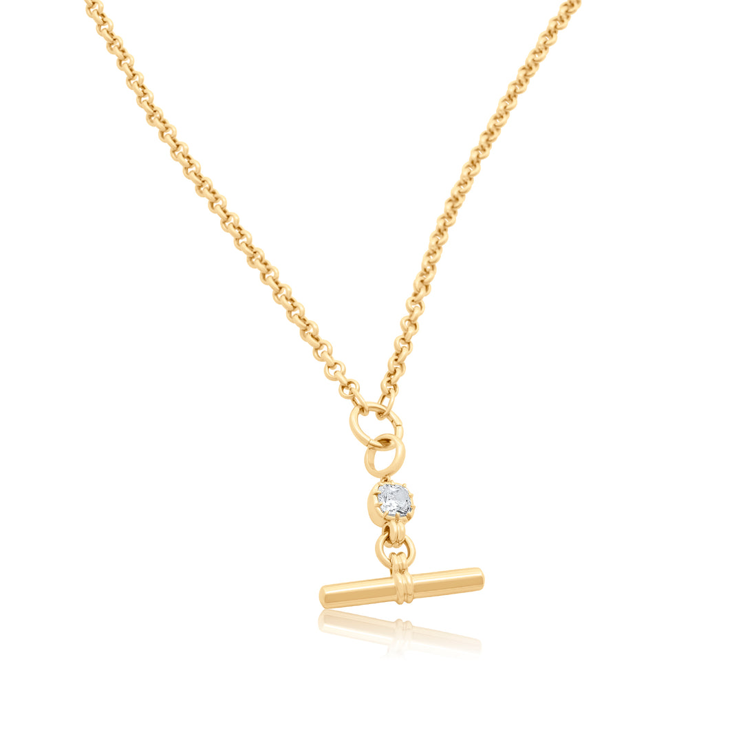 Rolo Chain with Charm Connector Necklace