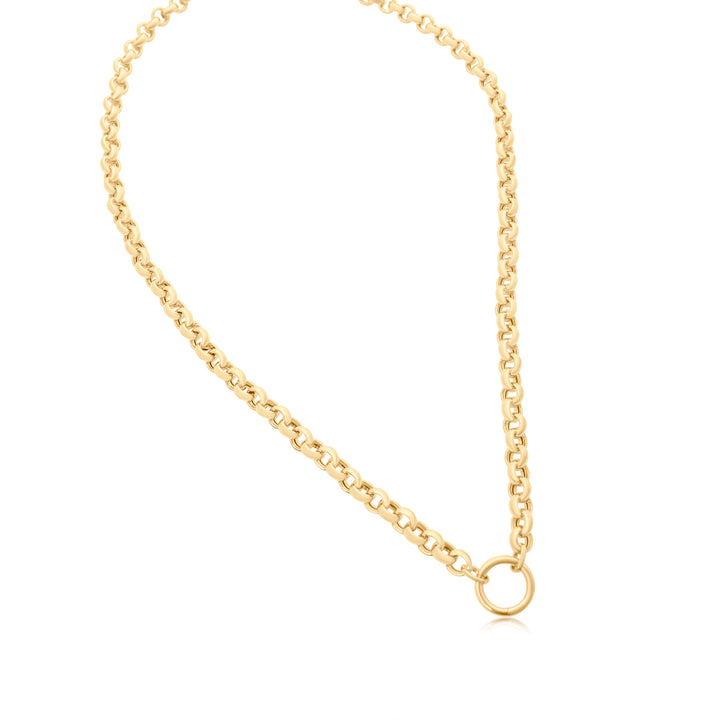 Rolo Chain with Charm Connector Necklace