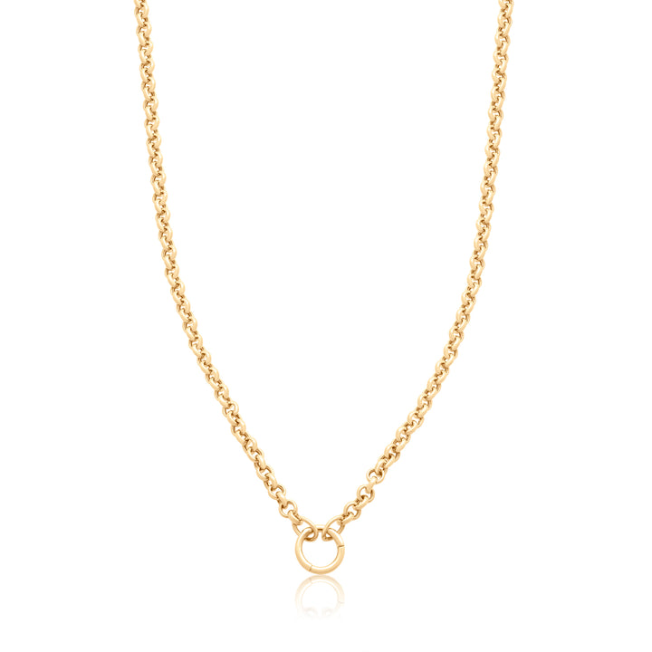 Rolo Chain with Charm Connector Necklace