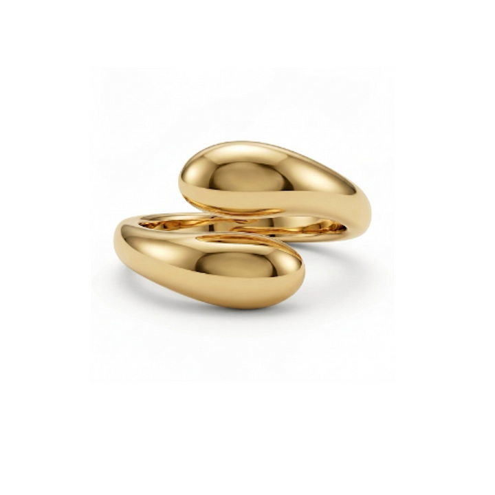 Bold Gold Bypass Ring