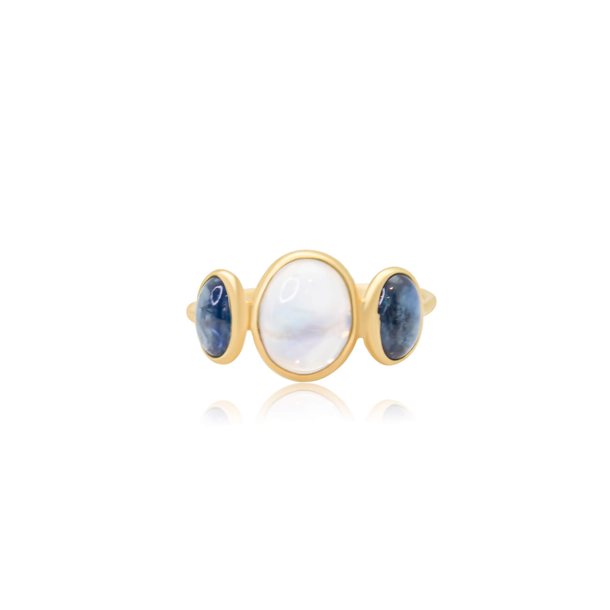 Rainbow Moonstone and Twisted Sterling Silver Cocktail Ring - Moon Vision |  NOVICA