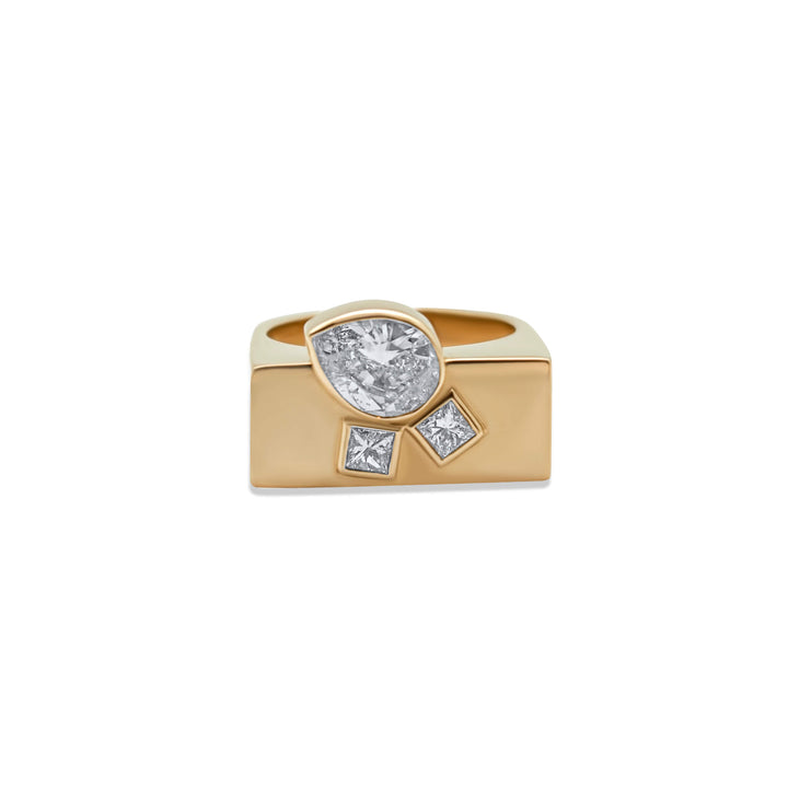 Pear Diamond Gypsy Ring