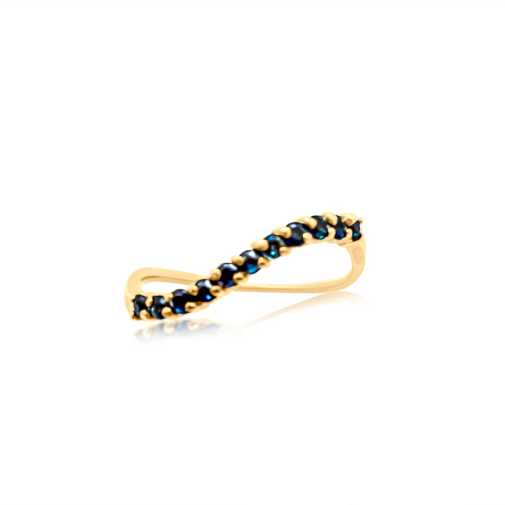 Wavy Sapphire Ring
