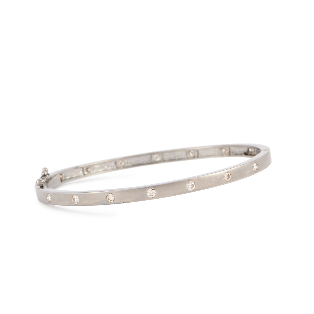 Fourteen Diamond Dot Bangle