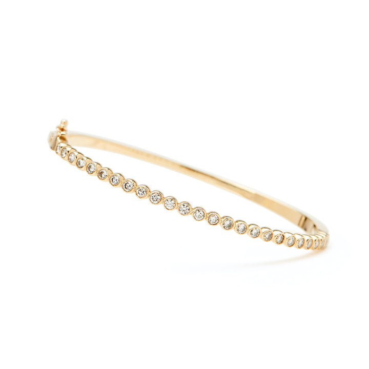 Bezeled Diamond Bangle