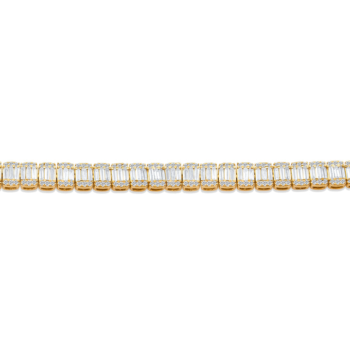 Emerald Illusion Diamond Tennis Bracelet