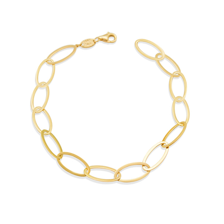 Flat Oval Link Bracelet