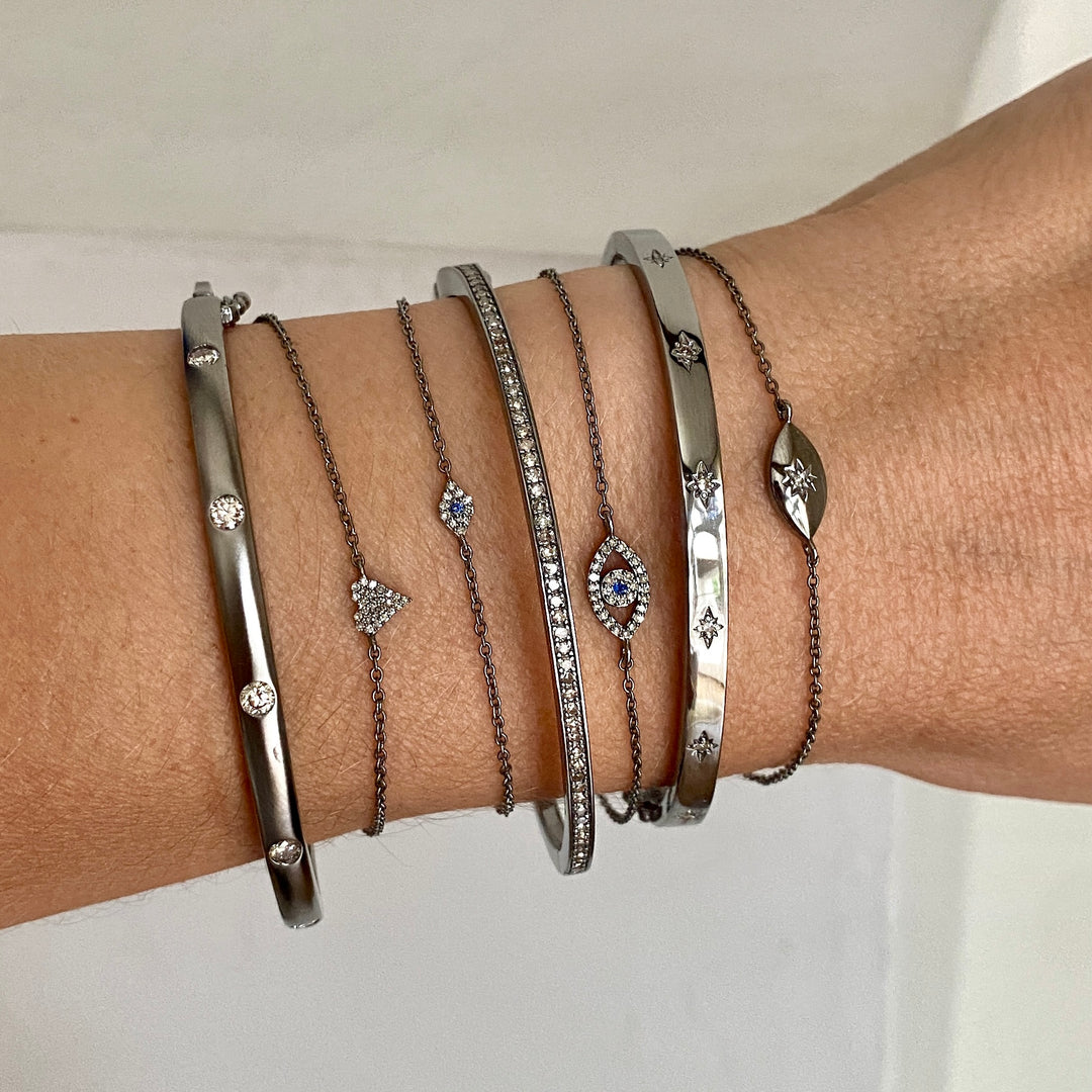 Five Diamond Dot Bangle