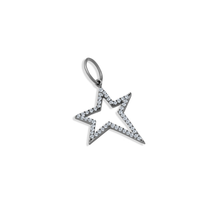 Open Diamond Star Charm