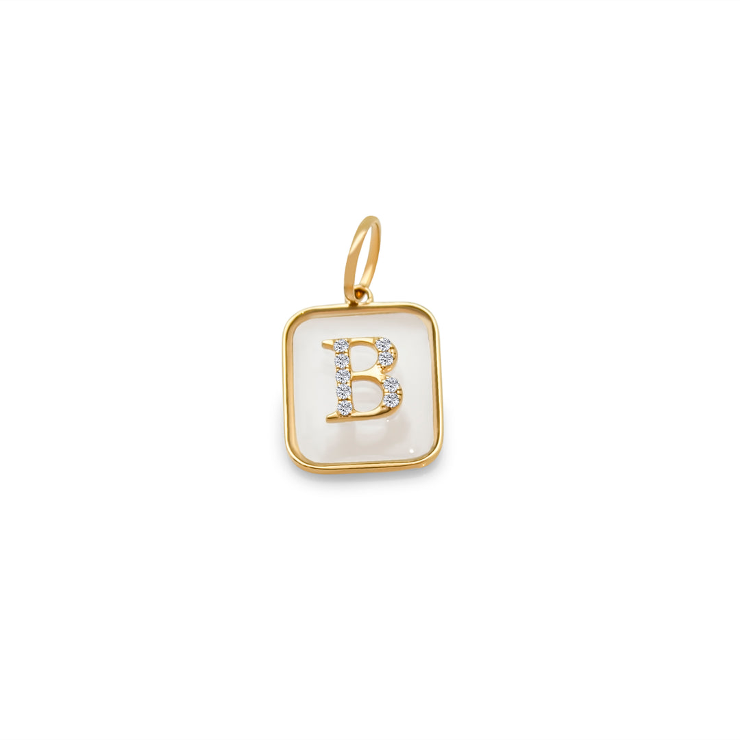 Vintage Initial Diamond Charm