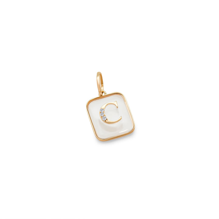 Vintage Initial Diamond Charm