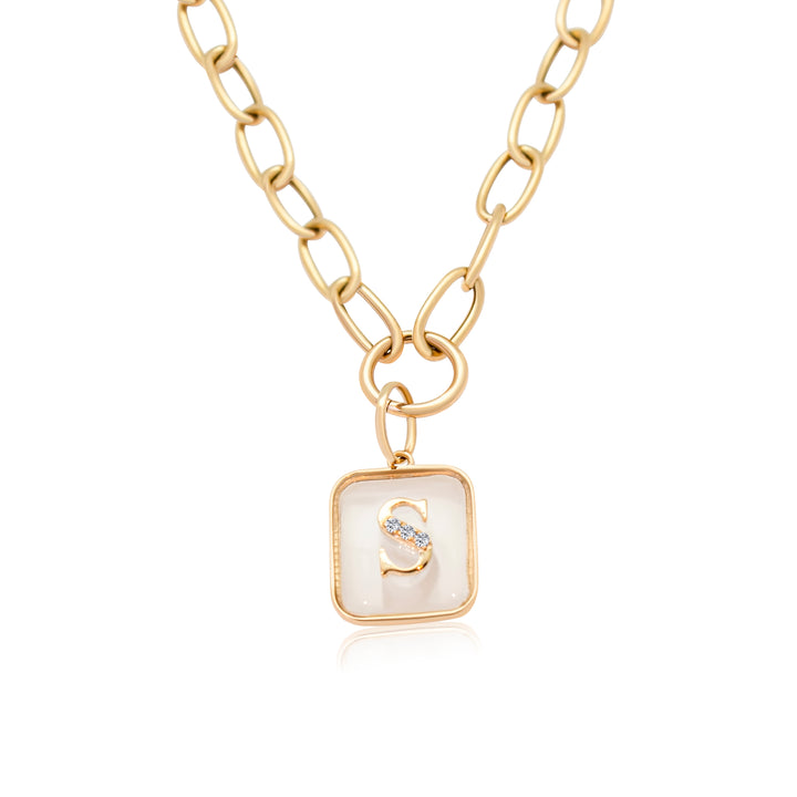Vintage Initial Diamond Charm