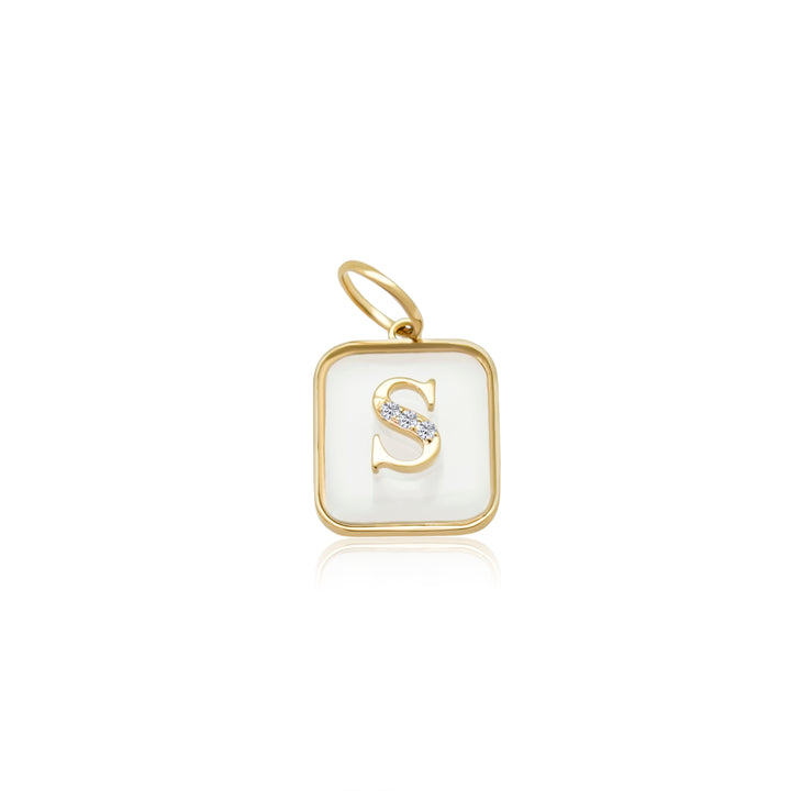 Vintage Initial Diamond Charm