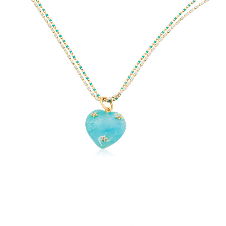 Gem Drop Heart Charms