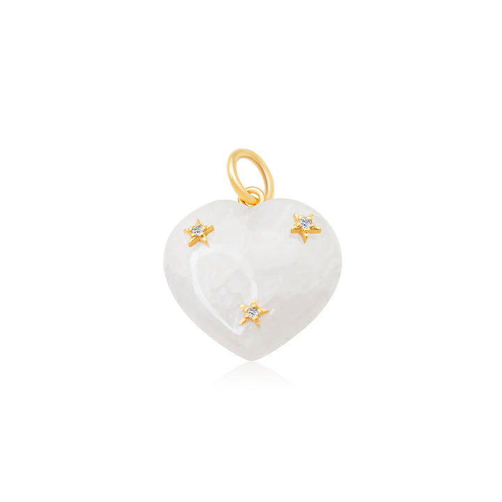 Gem Drop Heart Charms
