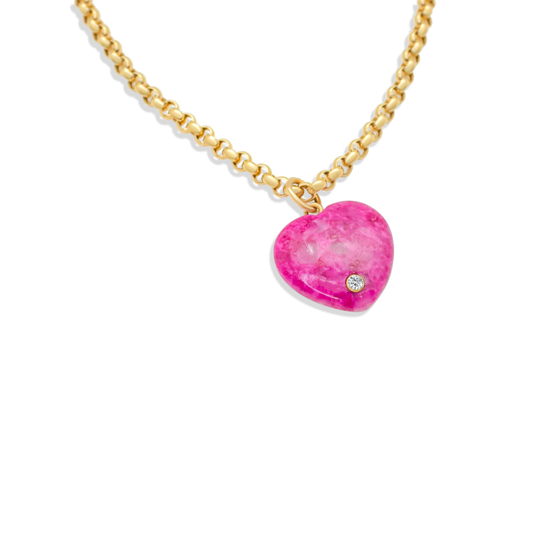 Gem Drop Heart Charms