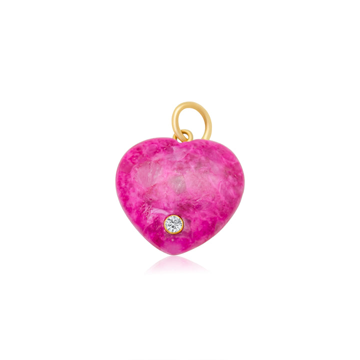 Gem Drop Heart Charms