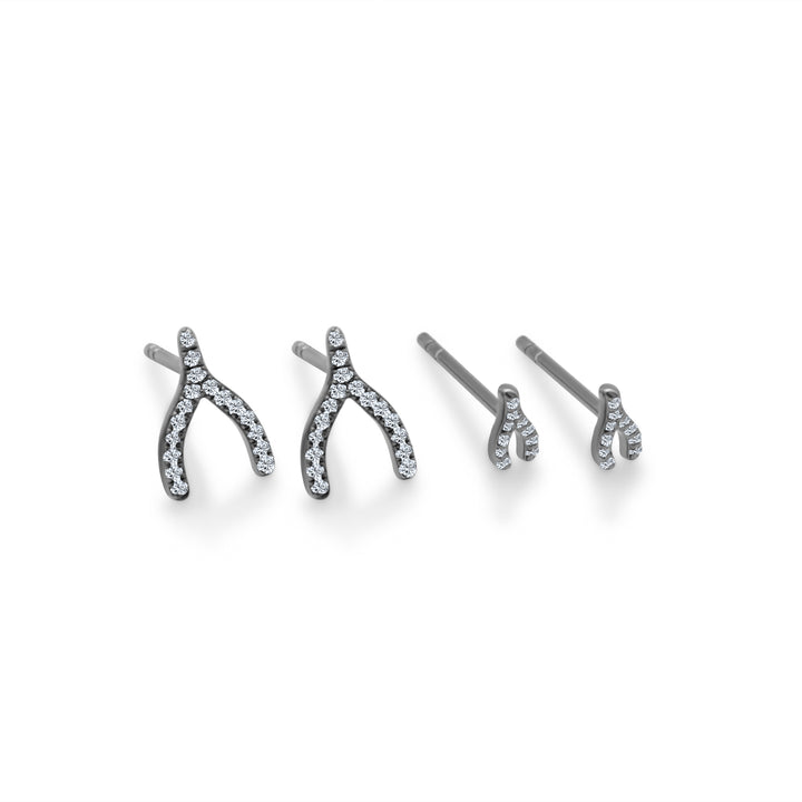 Diamond Wishbone Studs