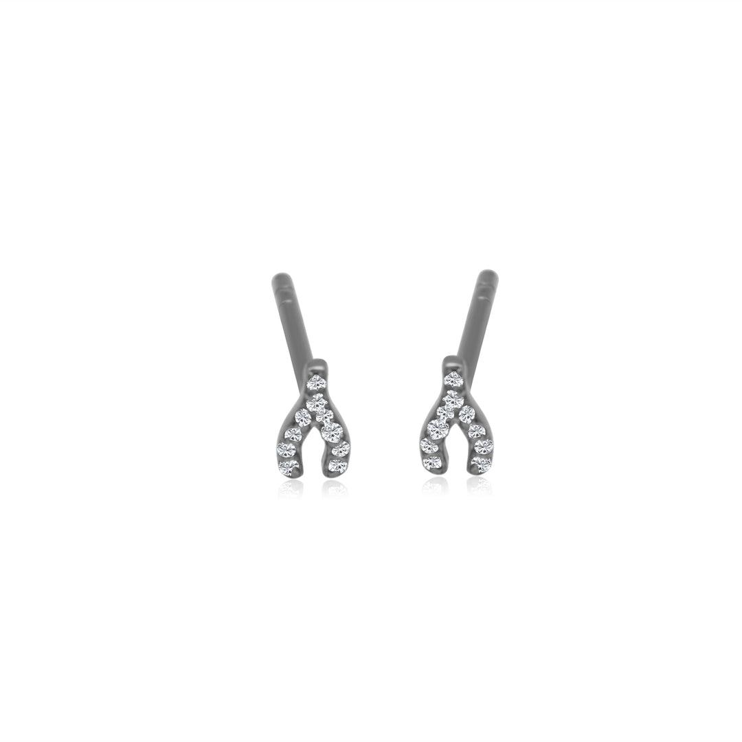 Diamond Wishbone Studs