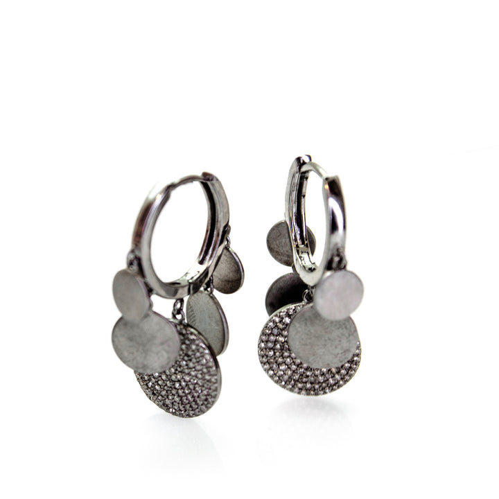 Dangle Diamond Disc Huggies