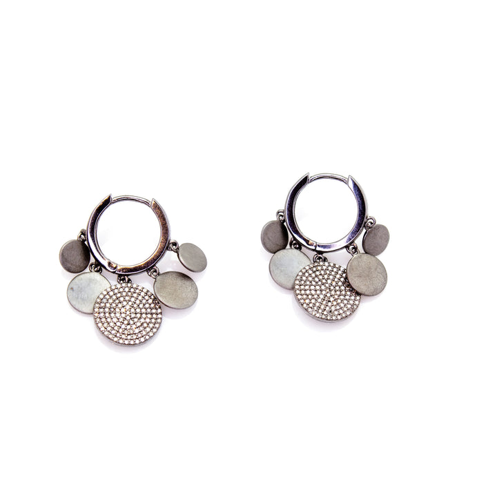 Dangle Diamond Disc Huggies