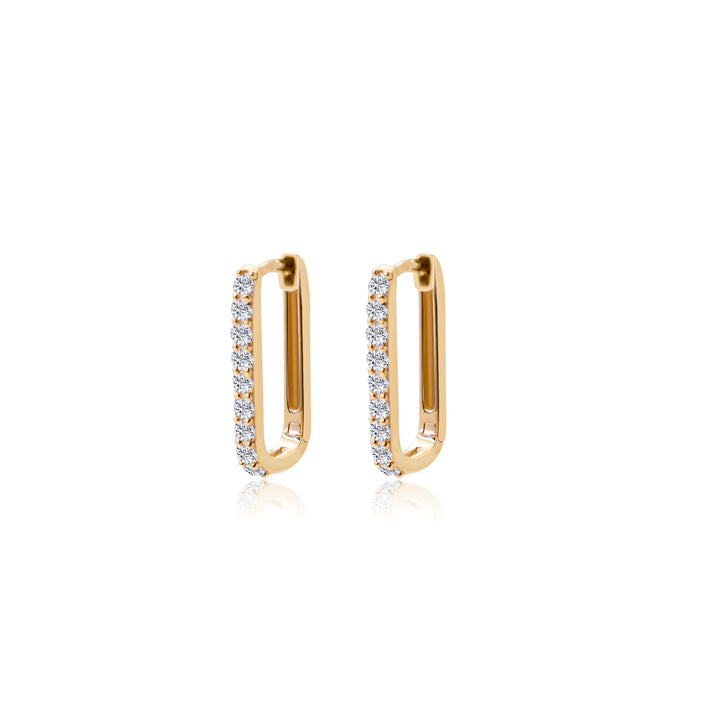 Elongated Diamond Hoops